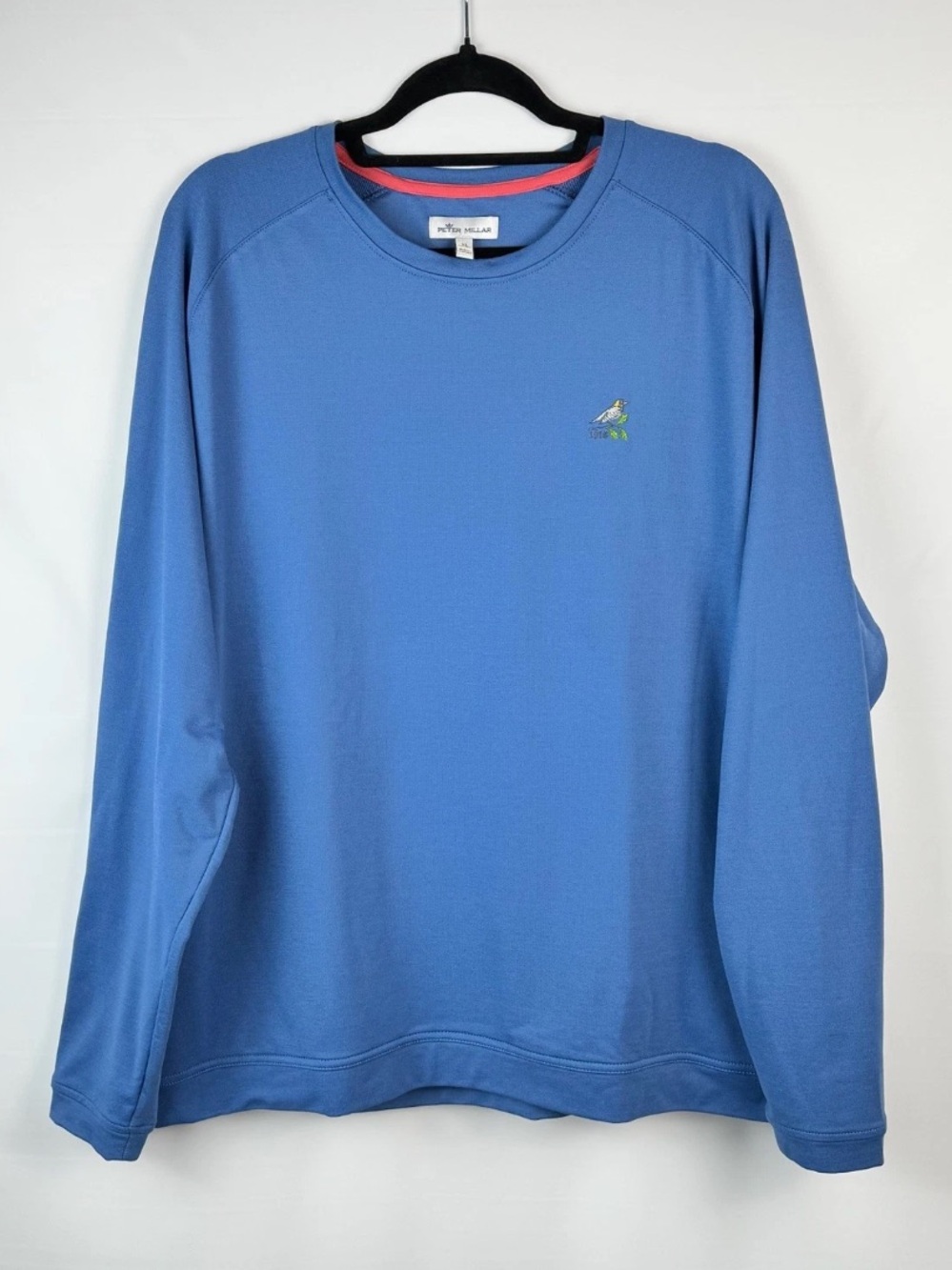 Peter Millar Blue Long-Sleeve Crewneck Sweatshirt